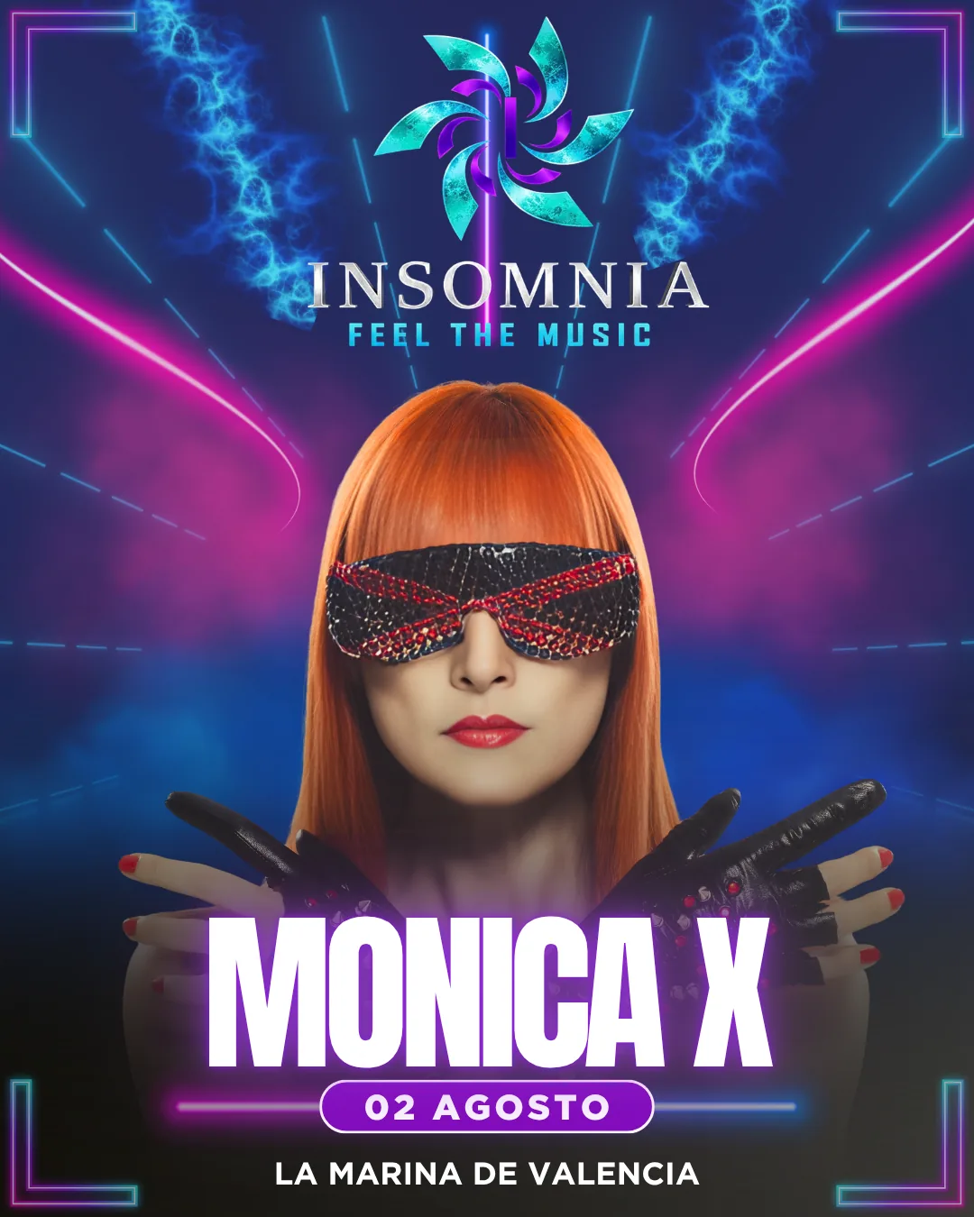 Cartel de Mónica X en Insomnia Fest