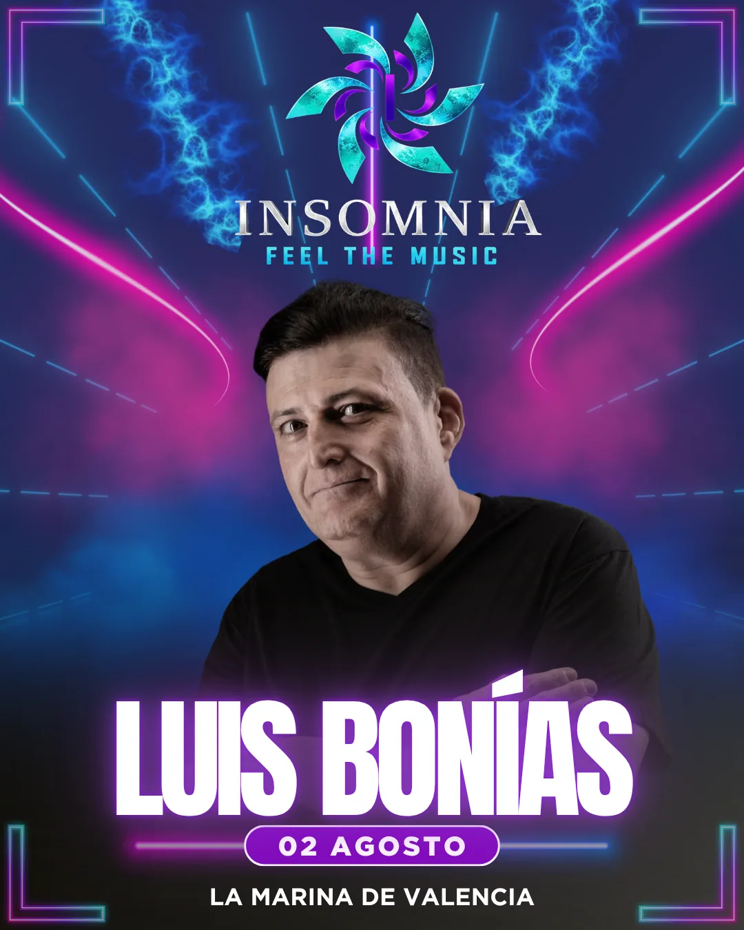 Cartel de Luis Bonías en Insomnia Fest