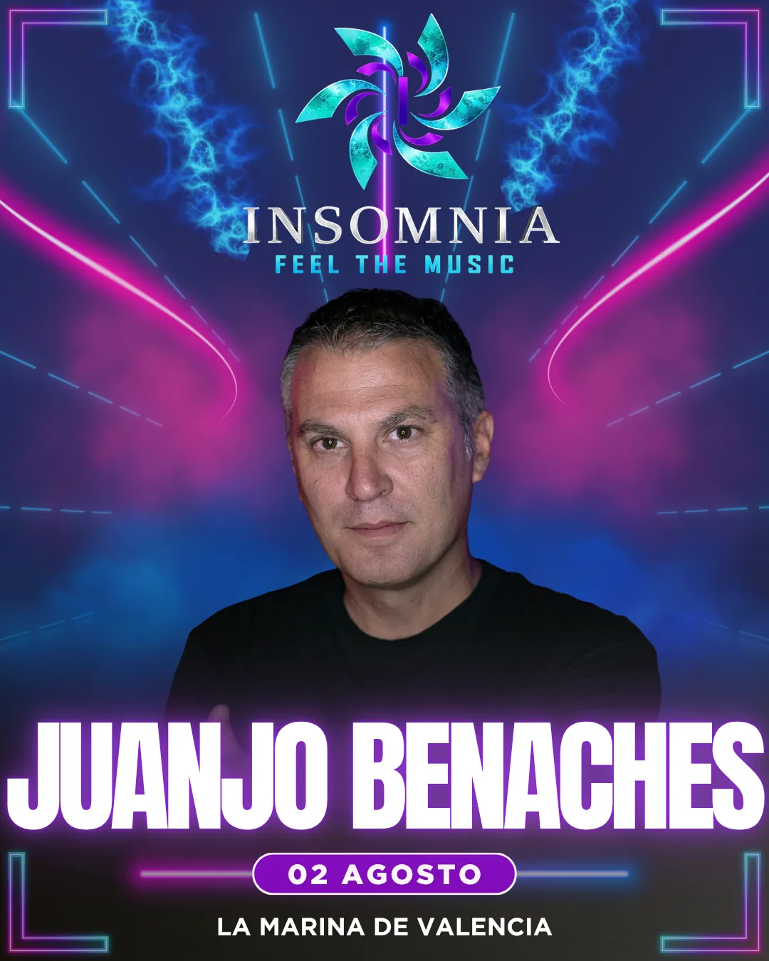 Cartel de Juanjo Benaches en Insomnia Fest