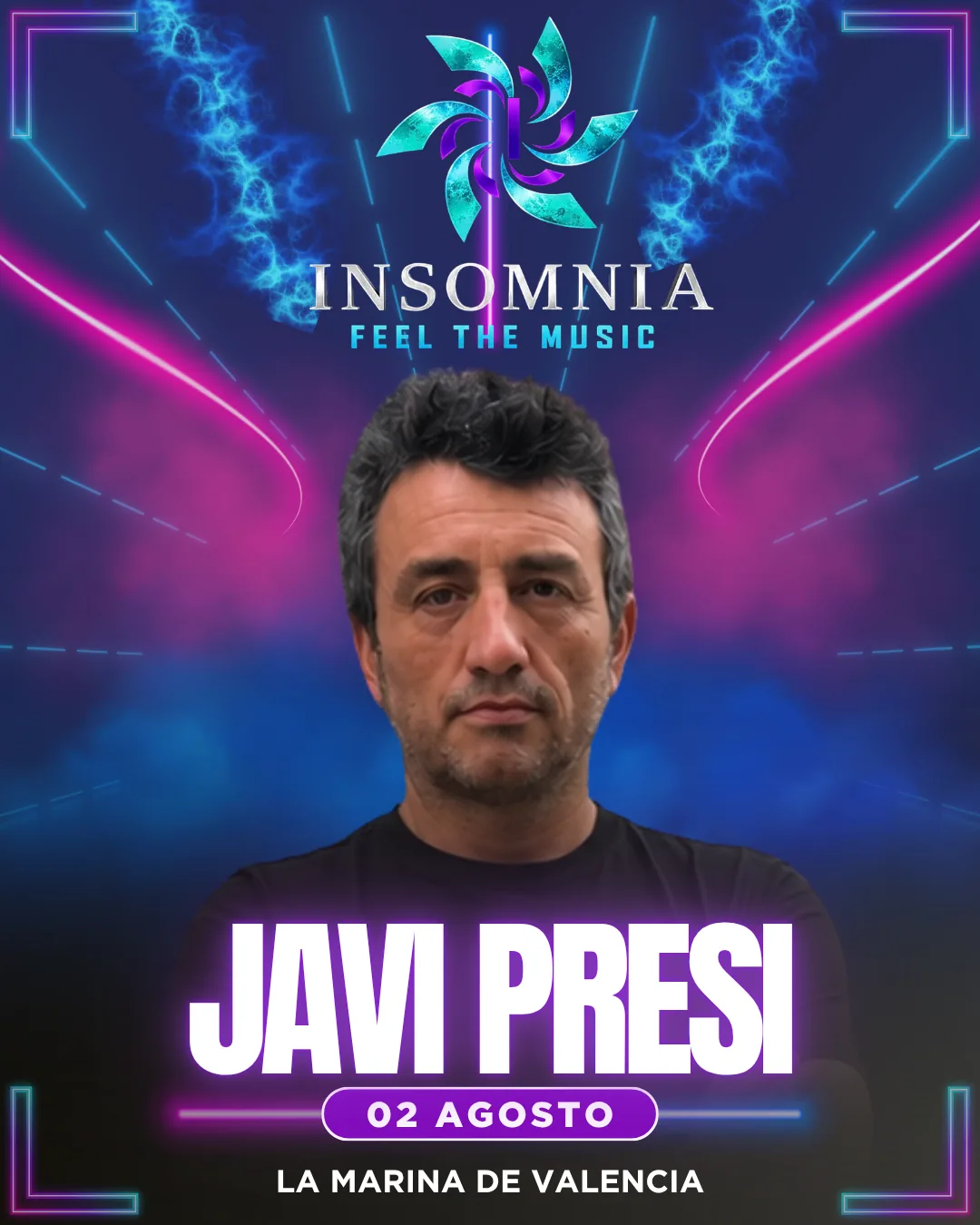 Cartel de Javi Presi en Insomnia Fest