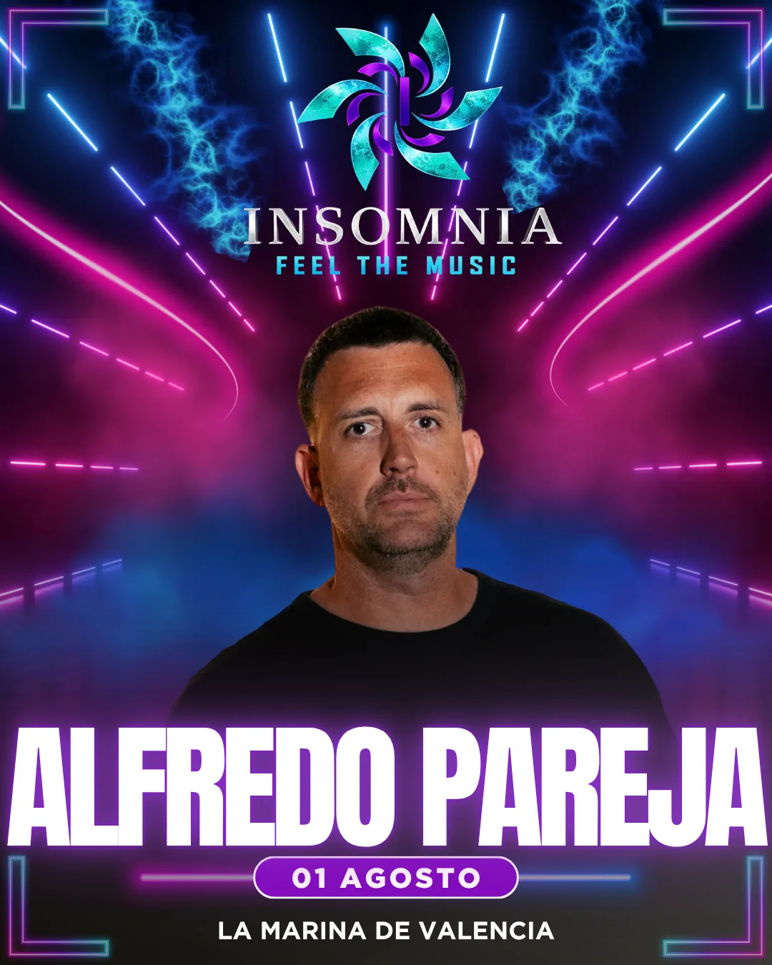 Cartel de Alfredo Pareja en Insomnia Fest