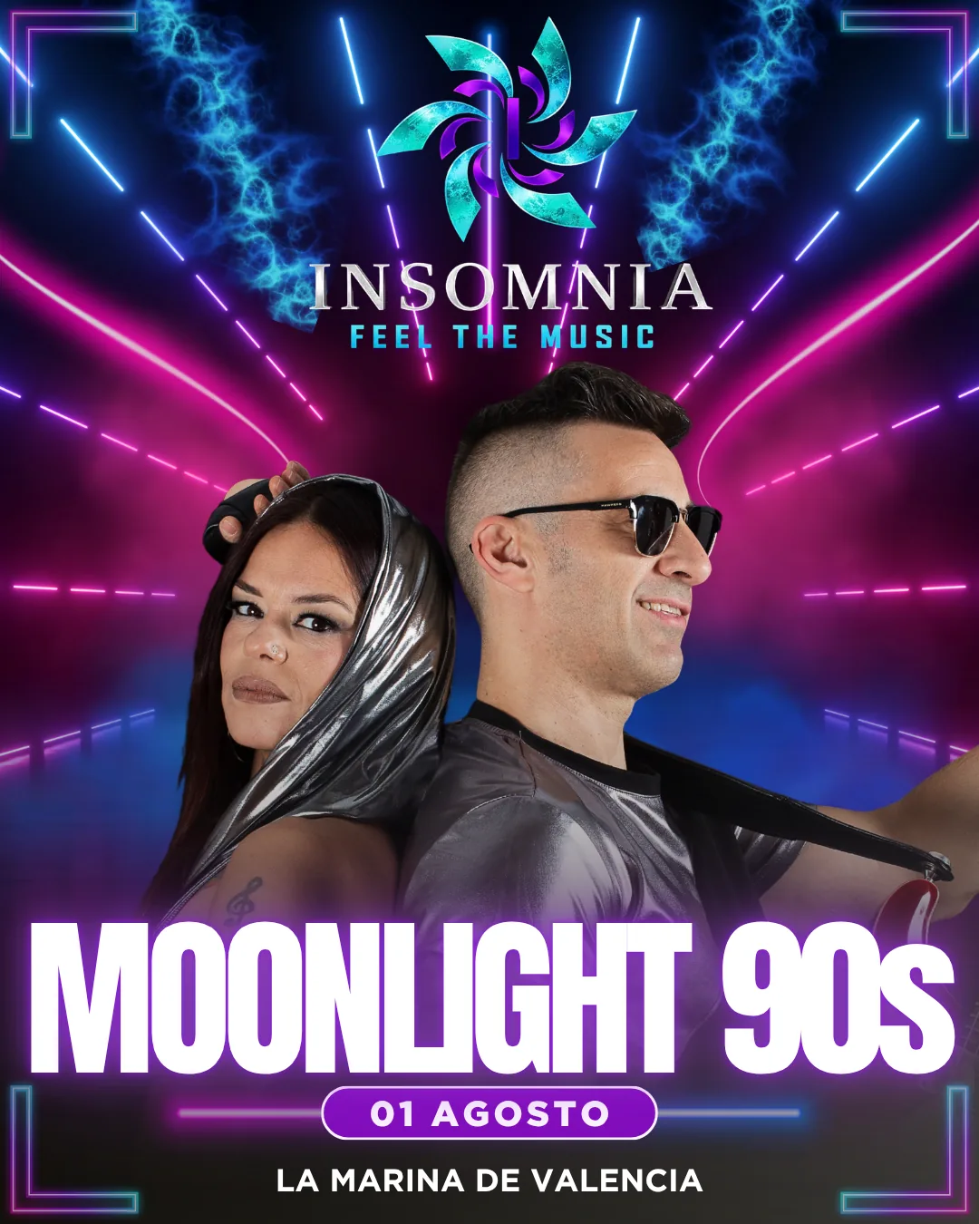 Cartel de Moonlight 90s en Insomnia Fest