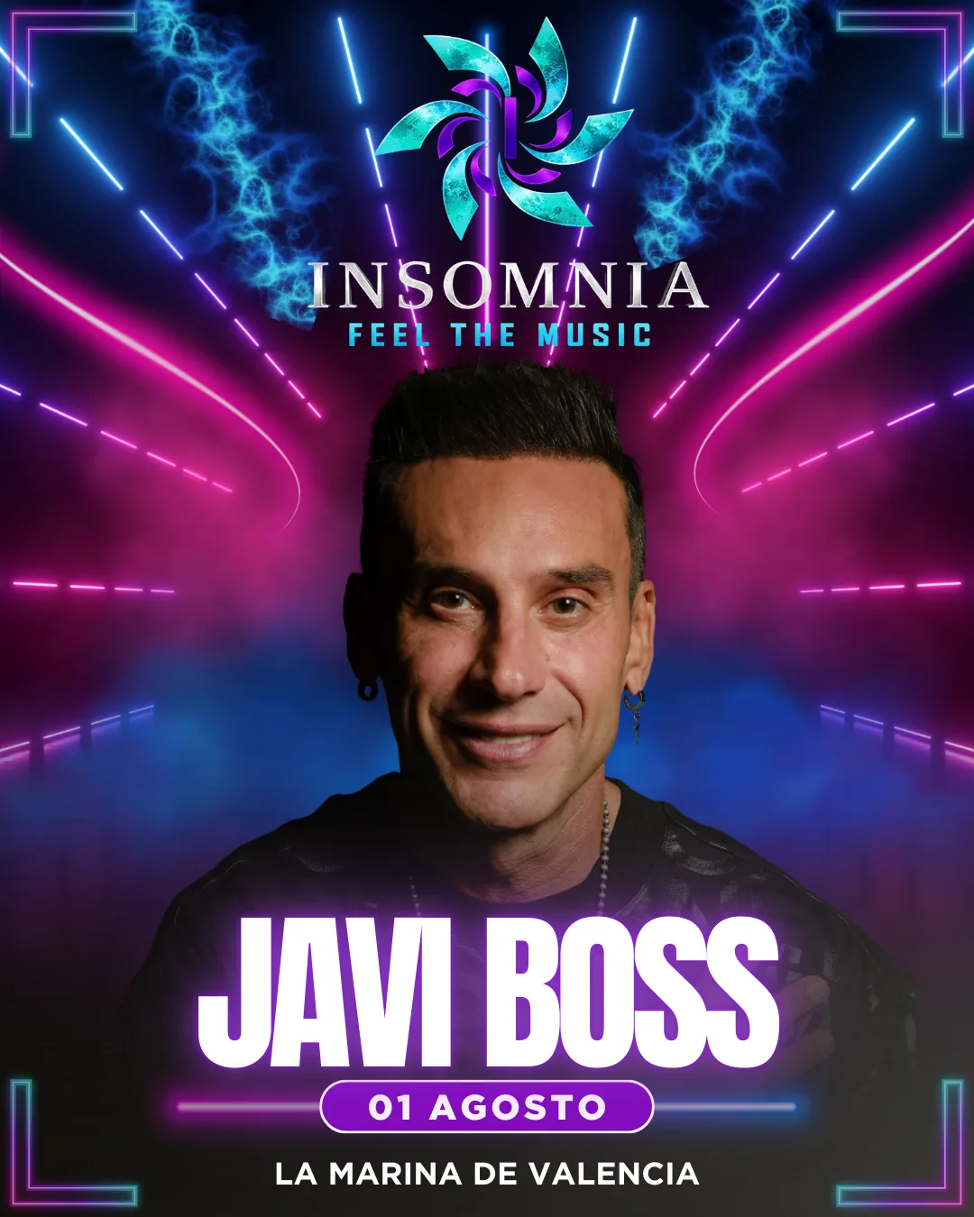 Cartel de Javi Boss en Insomnia Fest
