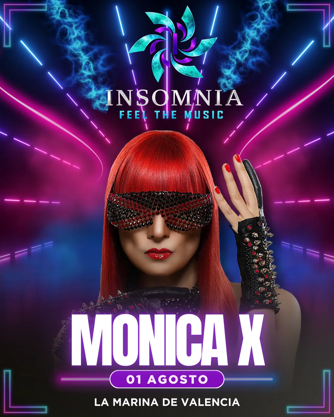 Cartel de Mónica X en Insomnia Fest
